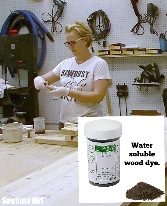 How to finish wood with powdered, water soluble wood dye.