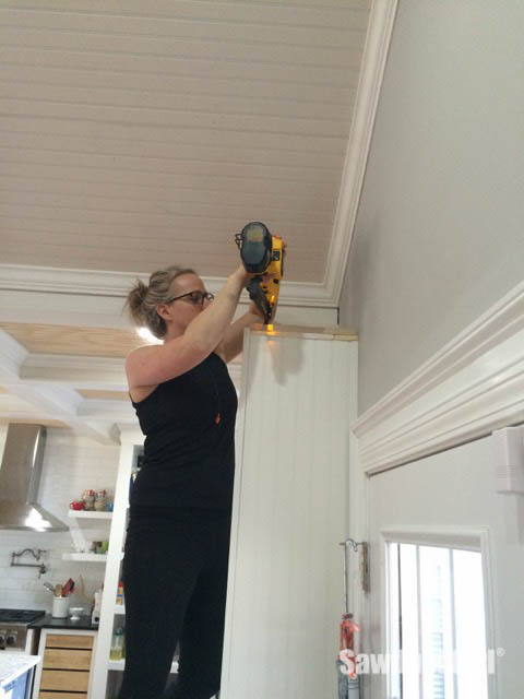 Installing Crown Moulding on Cabinets and Built-ins.