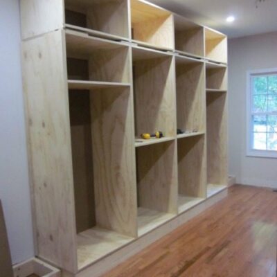 Building custom built in cabinets in walk in closet