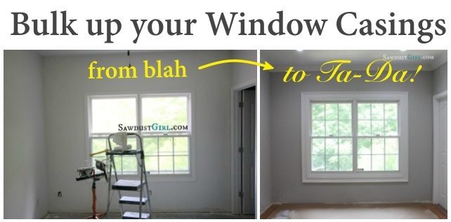 Trick out your existing window casing by adding another layer of trim moulding to really amp up the awesomeness of your doors and windows!