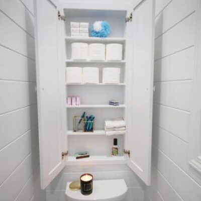 Recessed Wall Cabinet for Toilet Paper Storage