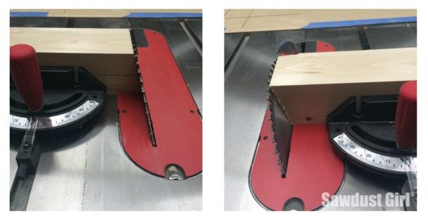 DIY wood console table trim legs