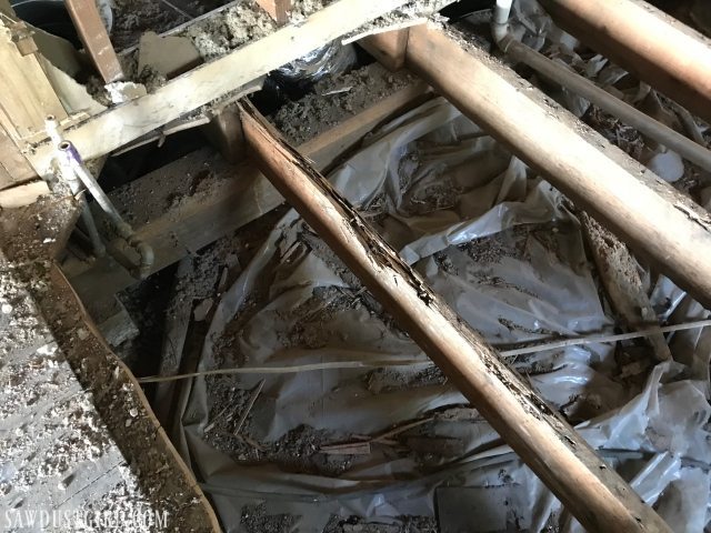 termite damage to floor joists