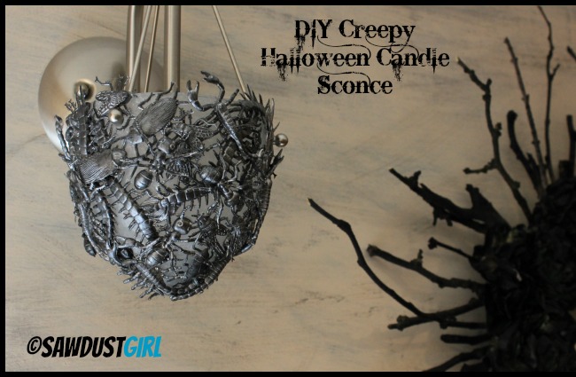 Creepy DIY Halloween Candle Sconce