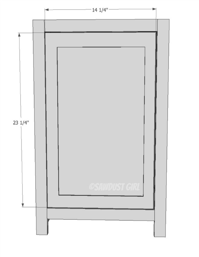 build a cabinet with shelves and door