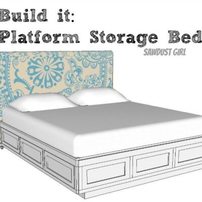 Cal King Platform Storage Bed – Free Plans