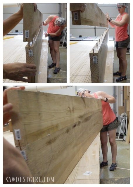 Joining wood with loose tenons to create a single plank for two nightstands.
