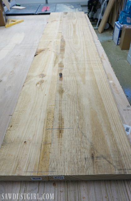 Wide plank of wood for diy tables
