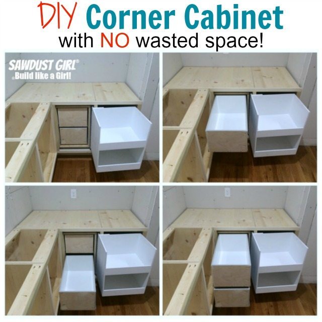 DIY corner cabinet with NO wasted space!