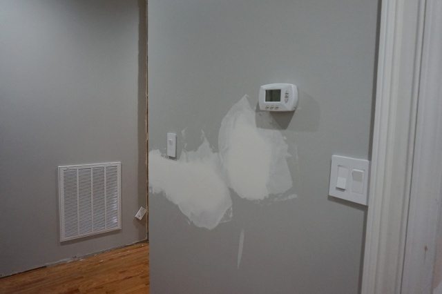 Moving light switches and patching drywall