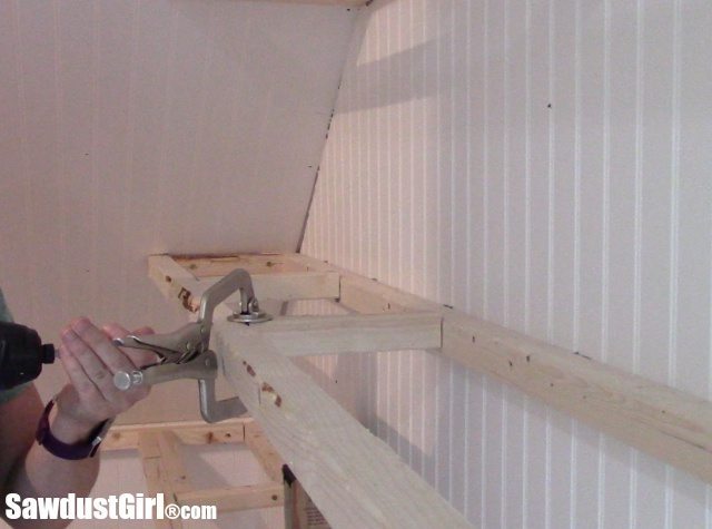 installing wooden shelves