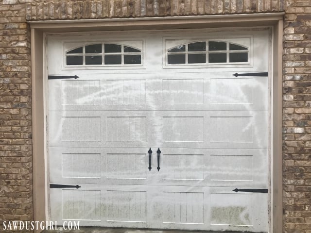 How to clean a garage door - not with a pressure washer