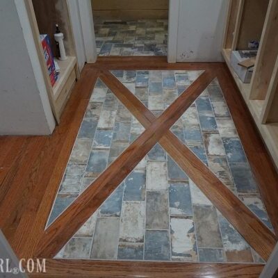 How to Install a Wood Floor with Tile Inlay