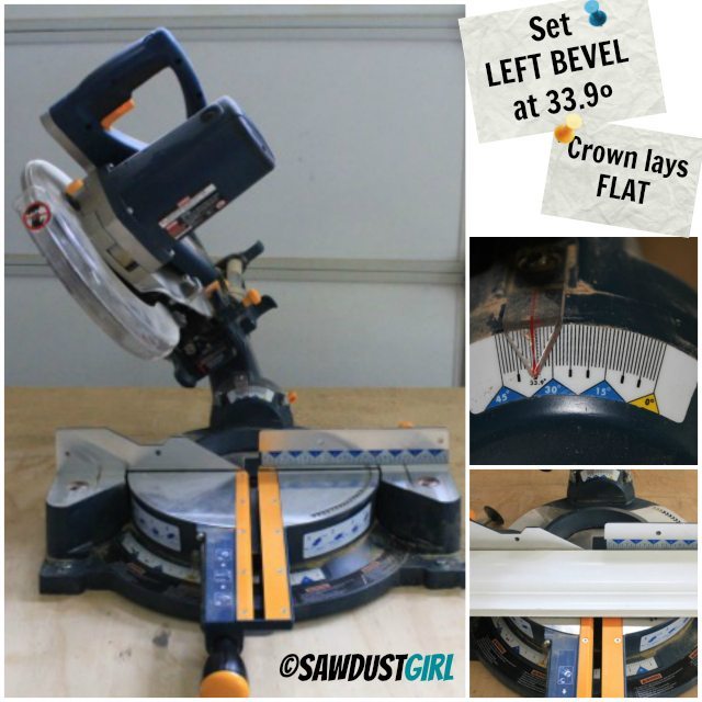 How to cut crown molding with a single bevel miter saw.