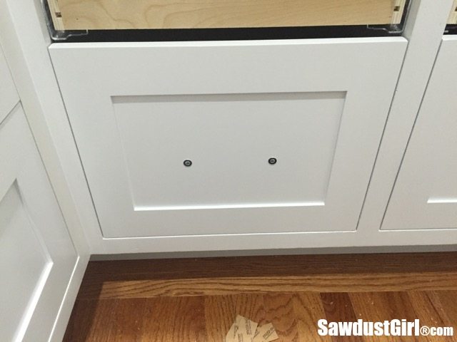 Easiest way to install cabinet drawer fronts
