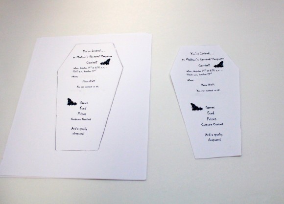How to make a Coffin Halloween Party Invitations