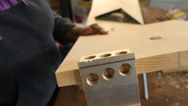 Working with a doweling jig