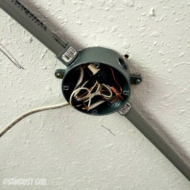 junction box on ceiling