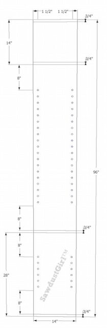 Library wall to wall bookcases - free and easy plans from https://sawdustgirl.com.