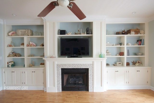 Built-in Entertainment Center and Fireplace. 