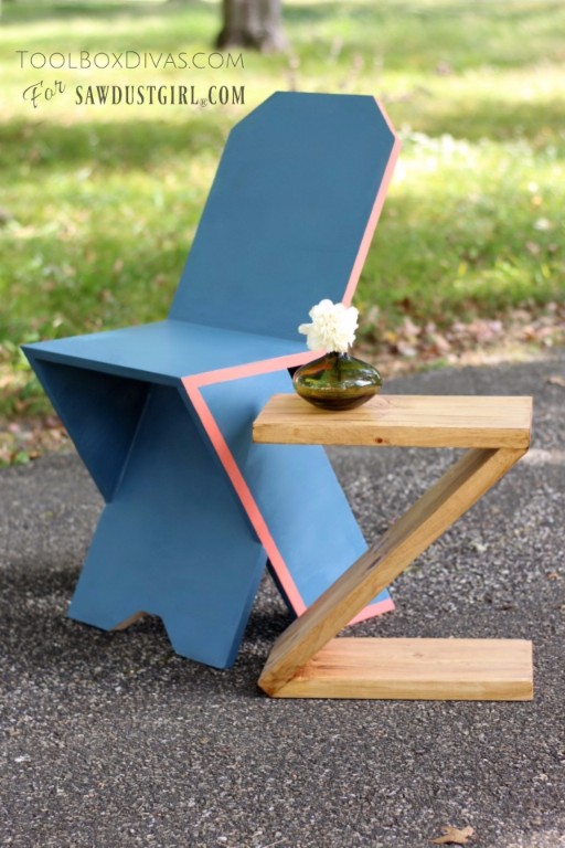 Modern plank chair. Easy to follow instructions to build a diy chair that is both a work of art and a functional piece of furniture.