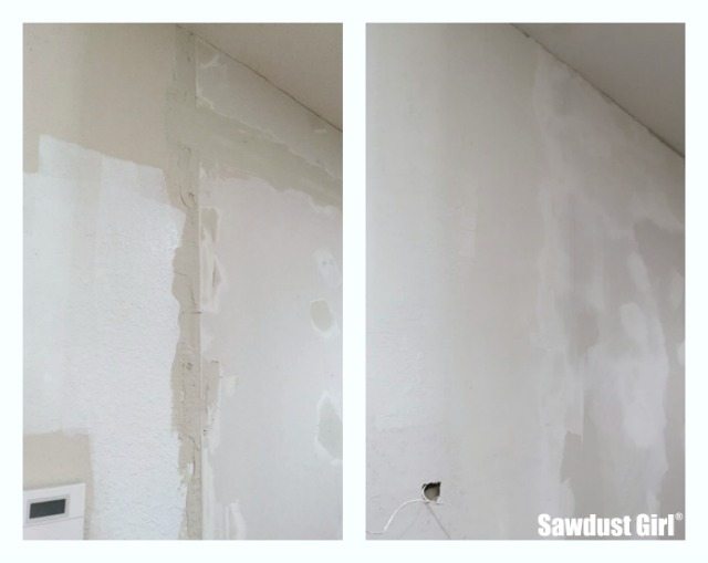 Fixing wonky walls with joint compound and skim coating.
