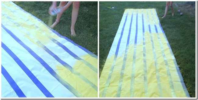 outdoor fabric paint on lemonade stand canopy