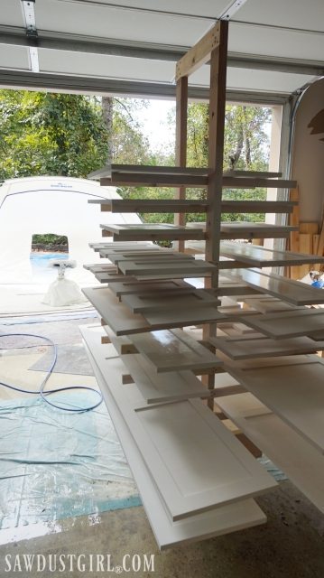 painting booth and drying rack