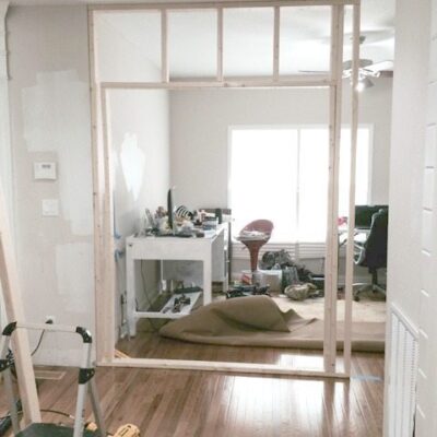 Framing a Pocket Door Wall – for my new office!