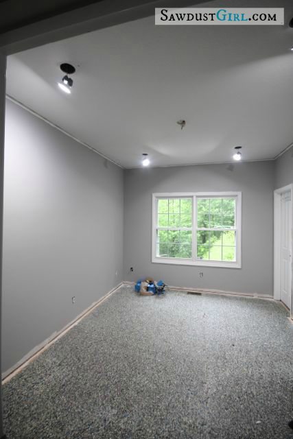 recessed lights in office