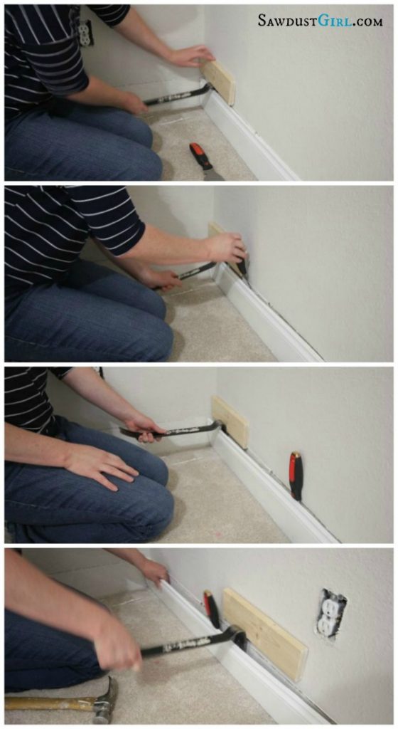 how to remove baseboard from walls