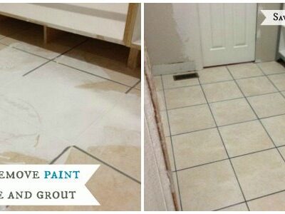 How to remove paint from grout and tile