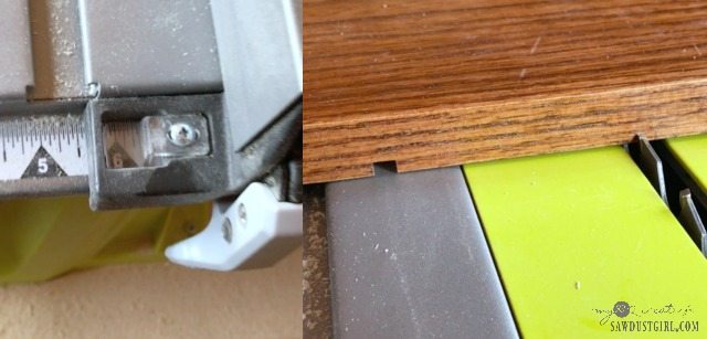 setting fence and lining up blade on a table saw