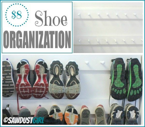 Super cheap and easy shoe organization project!