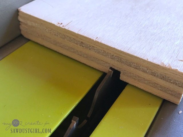 table saw blade making a dado joint