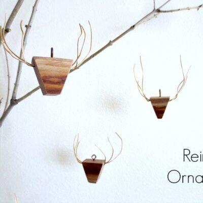 Wooden Reindeer Ornaments