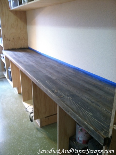 DIY Wood Workshop Countertops