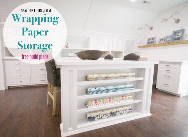 Wrapping paper storage cabinet - free build plans