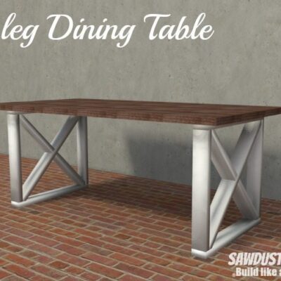 X leg Dining Table Plans